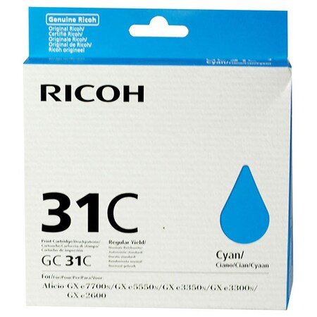 Ricoh Ricoh Cyan Ink Cartridge, 1,920 Yield 405689
